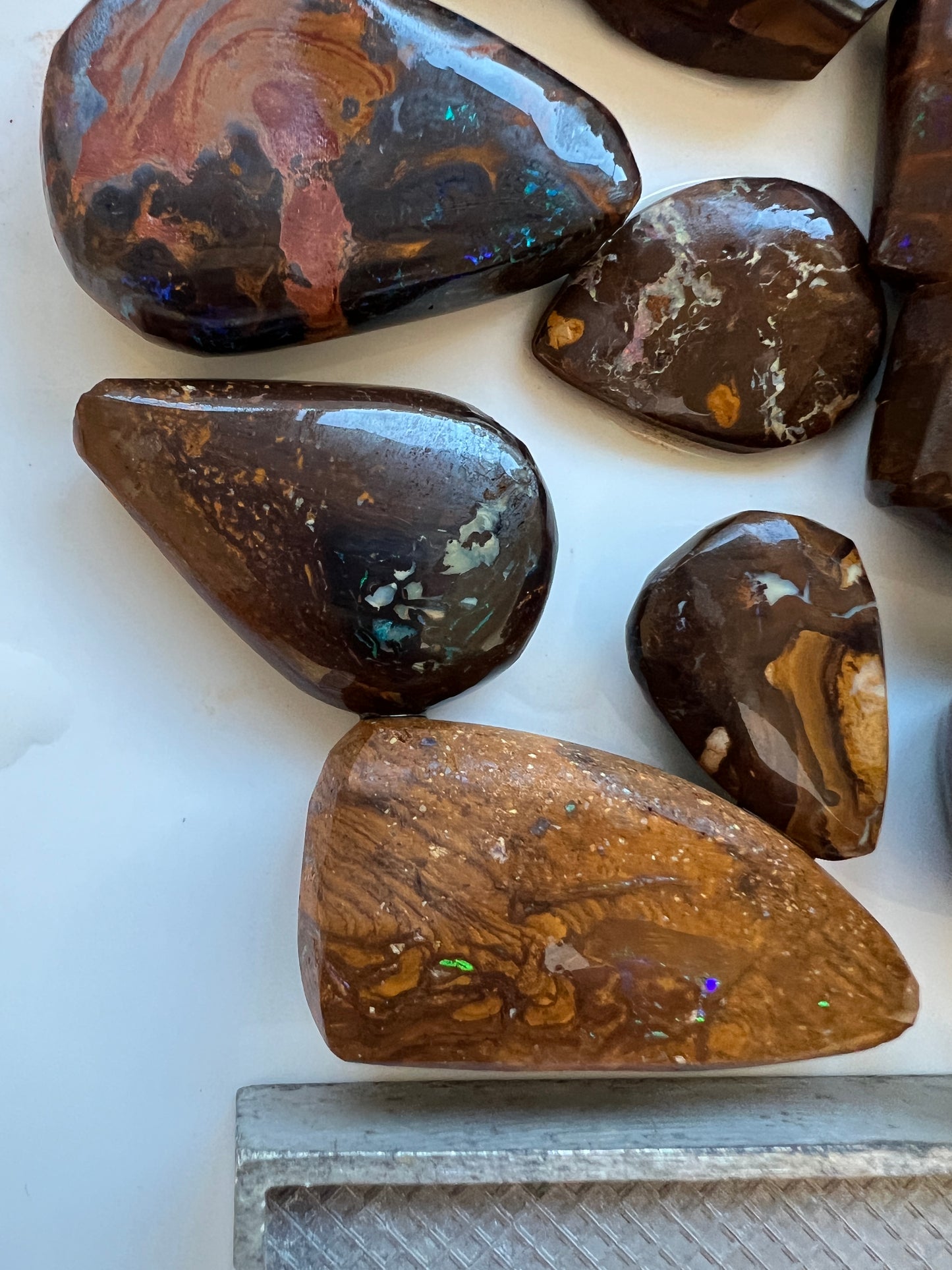 15 pieces opalised Forest Floor Matrix Rubs