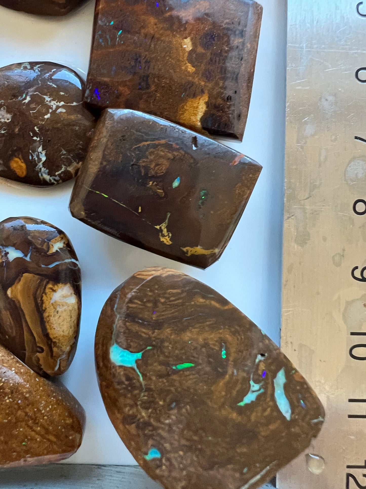 15 pieces opalised Forest Floor Matrix Rubs