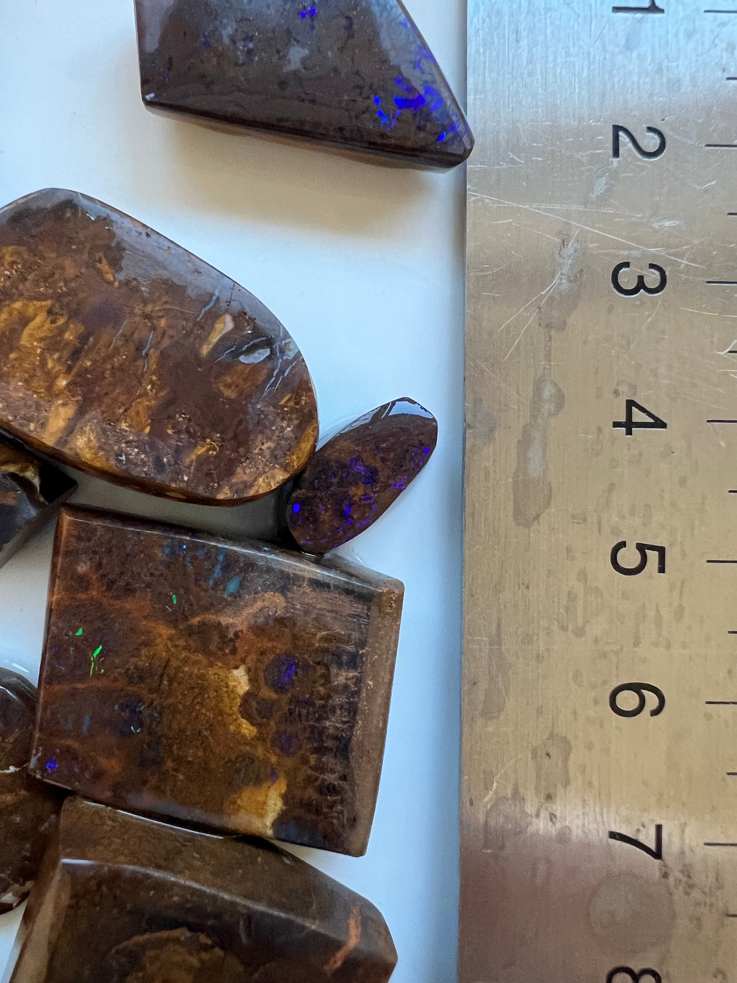 15 pieces opalised Forest Floor Matrix Rubs