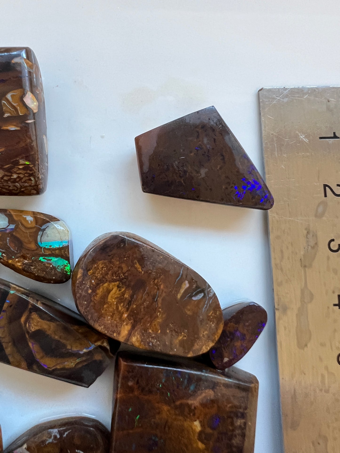 15 pieces opalised Forest Floor Matrix Rubs